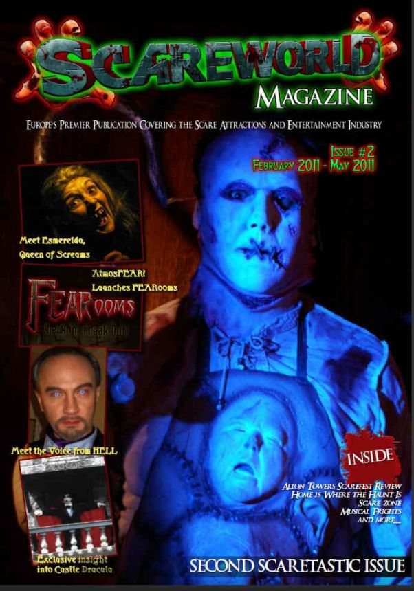 SCAREWORLD magazine side cover Issue 2 February/March/April/May 2011