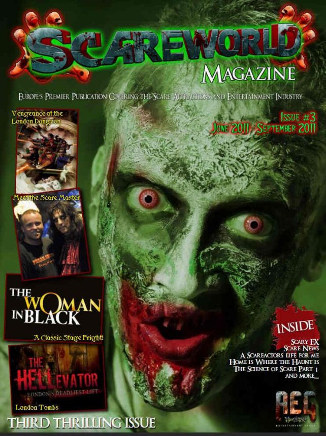 SCAREWORLD magazine side cover Issue 3 June/July/August/September 2011