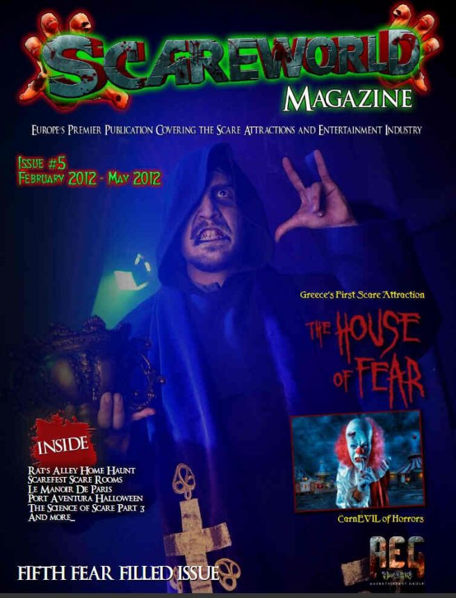 SCAREWORLD magazine side cover Issue 5 February/March/April/May 2012