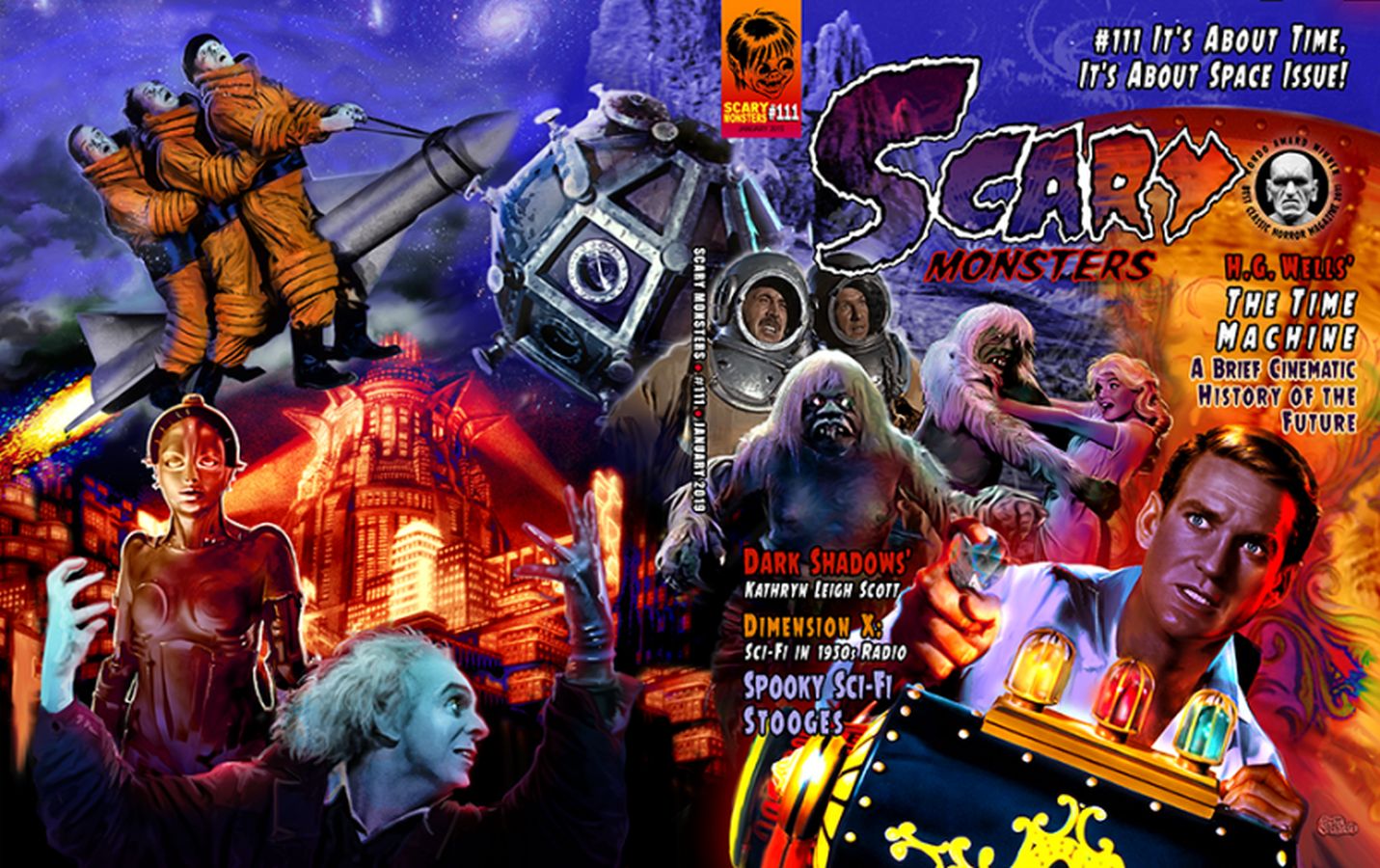 SCARY MONSTERS magazine side cover Issue 111  January 2019