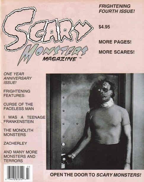 SCARY MONSTERS magazine side cover Issue 4  1992
