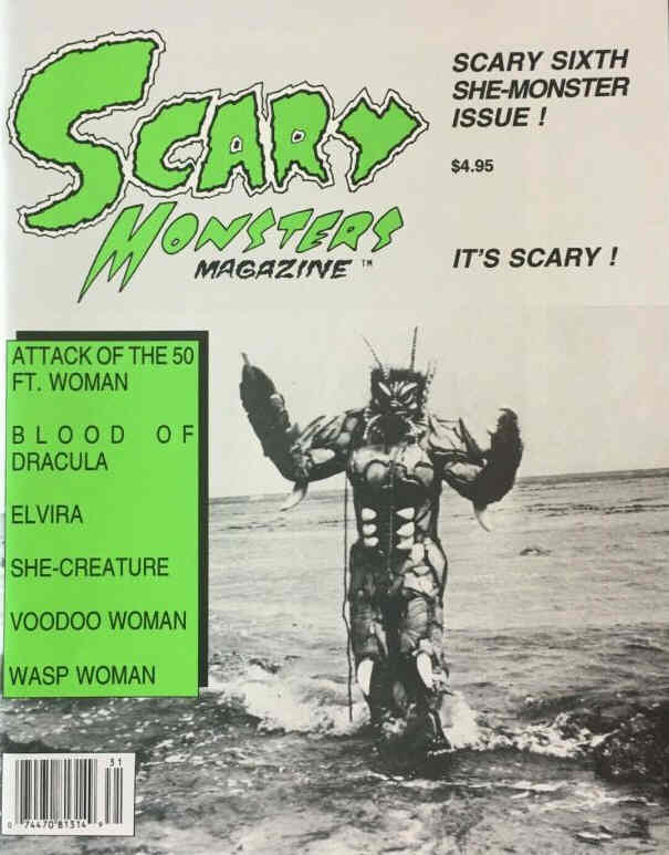 SCARY MONSTERS magazine side cover Issue 6 March 1993
