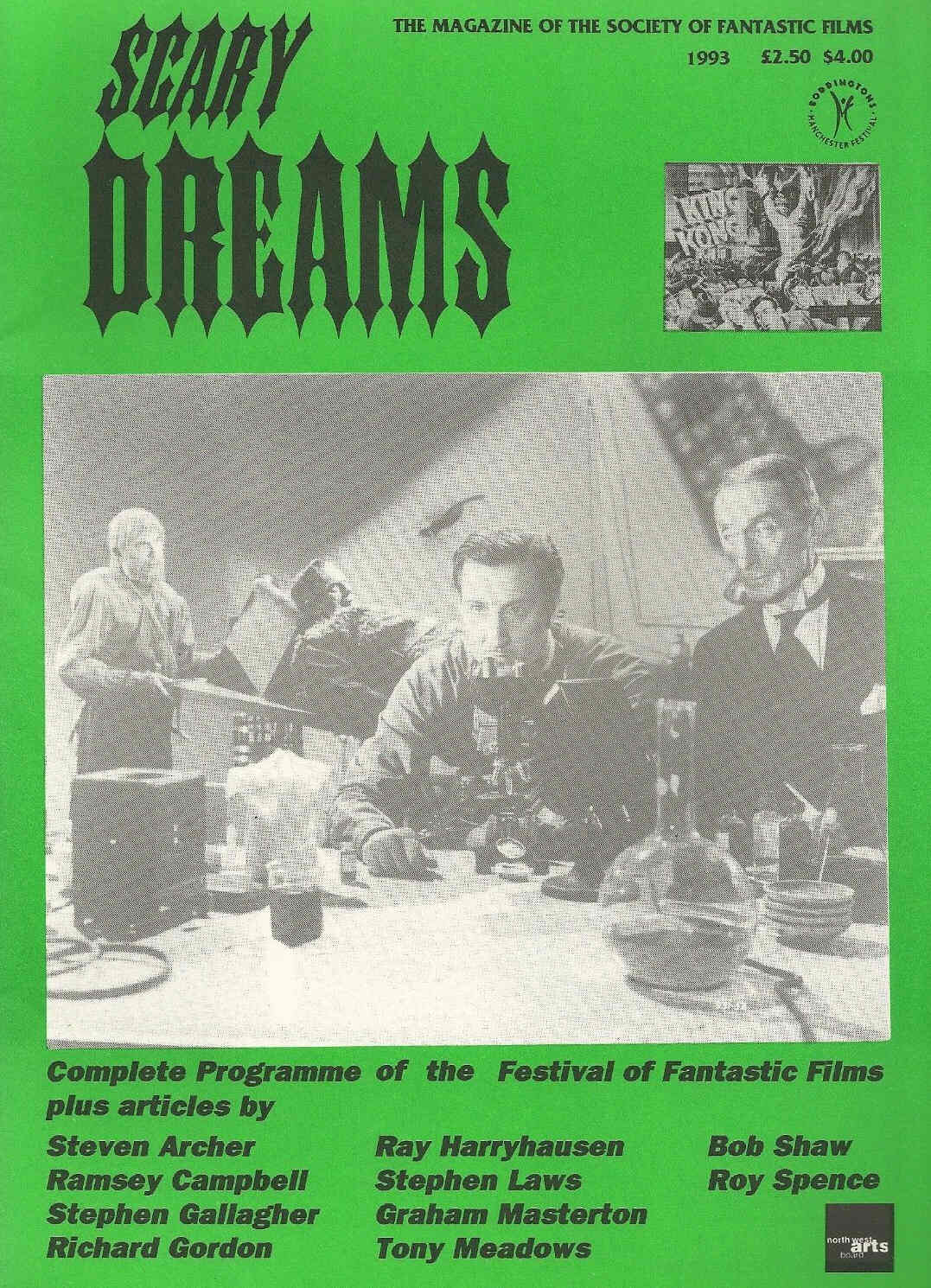 SCARY DREAMS magazine side cover Issue 1  1993