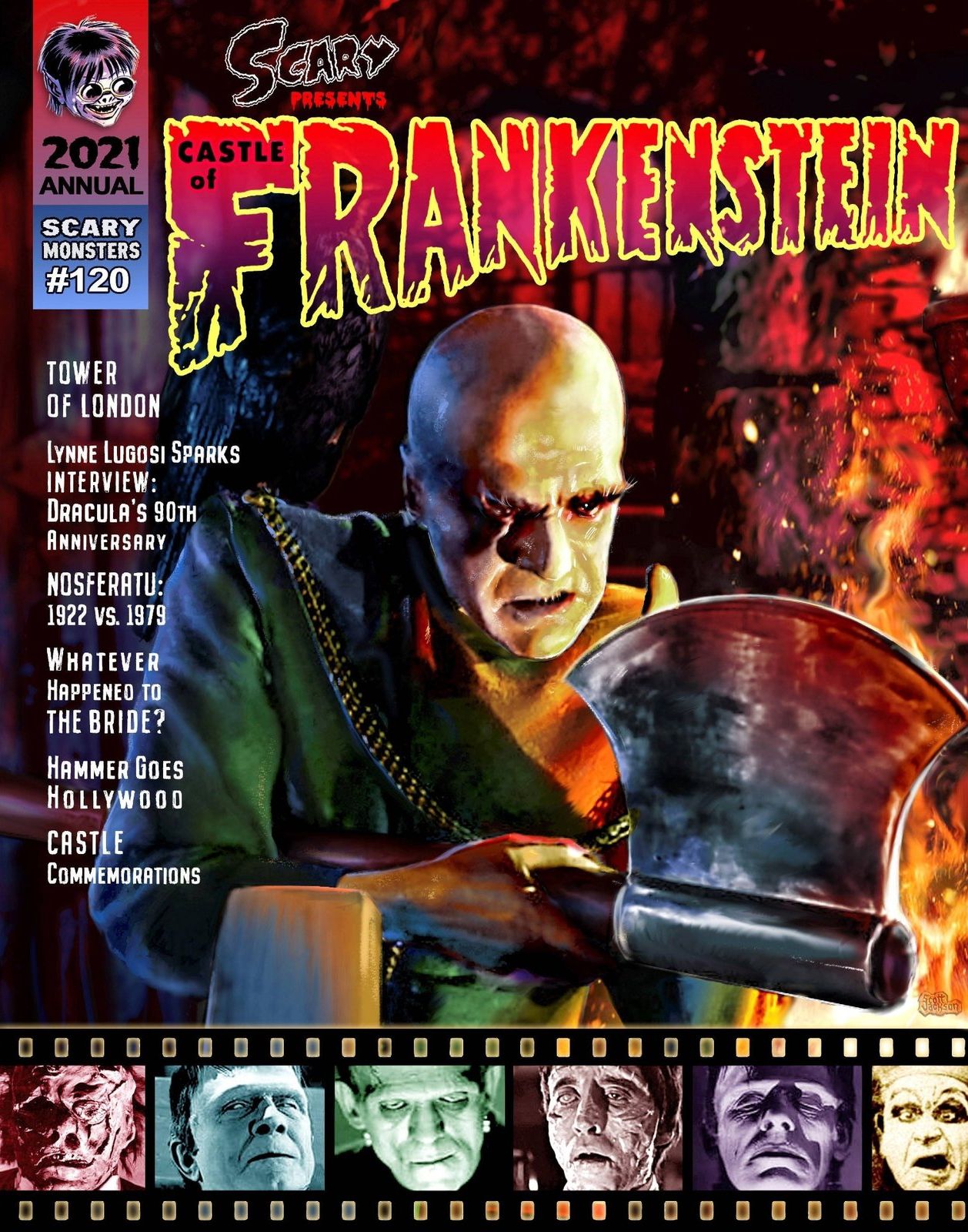 SCARY MONSTERS magazine side cover Issue 120  Annual  March 2021