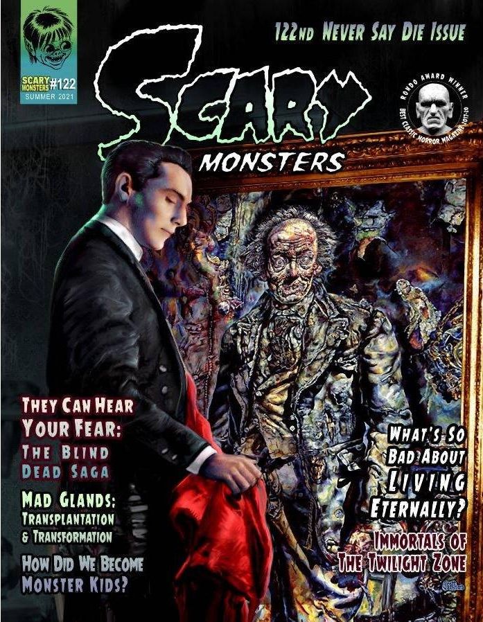 SCARY MONSTERS magazine side cover Issue 122  July 2021