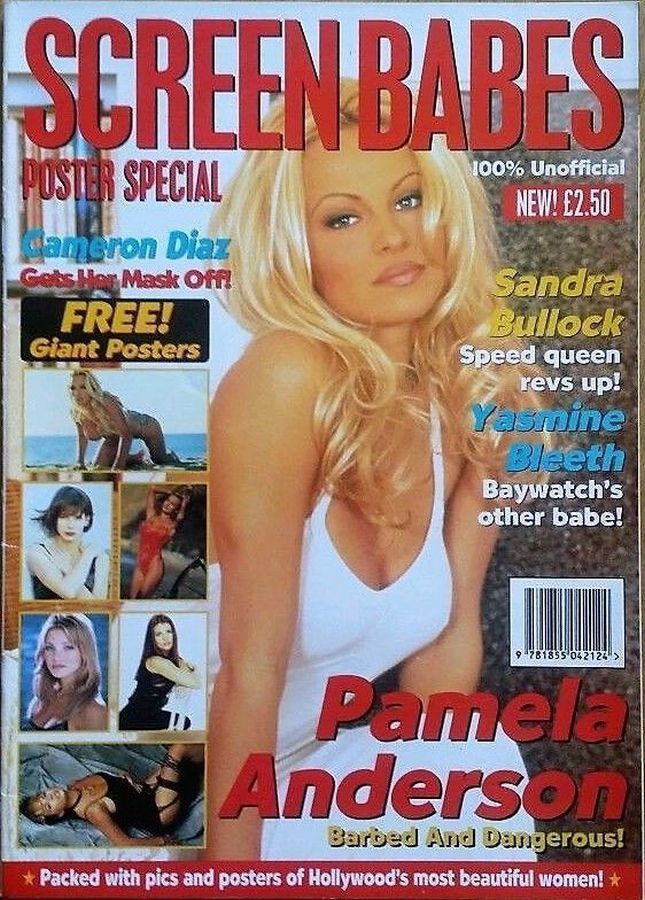 SCREEN BABES magazine side cover Issue 6   1996