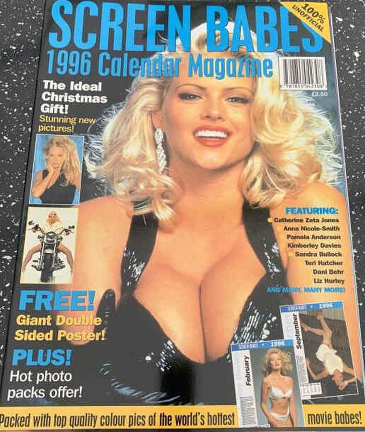 SCREEN BABES magazine side cover  December 1996