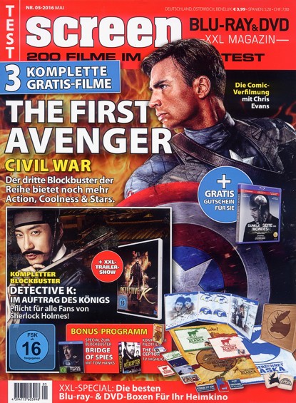 SCREEN BLURAY DVD magazine side cover May 2016