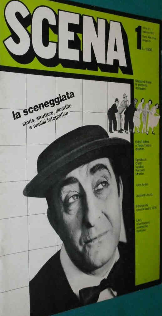 SCENA magazine side cover Issue 1  February 1977