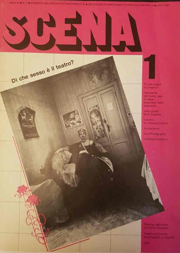 SCENA magazine side cover Issue 1  February 1978