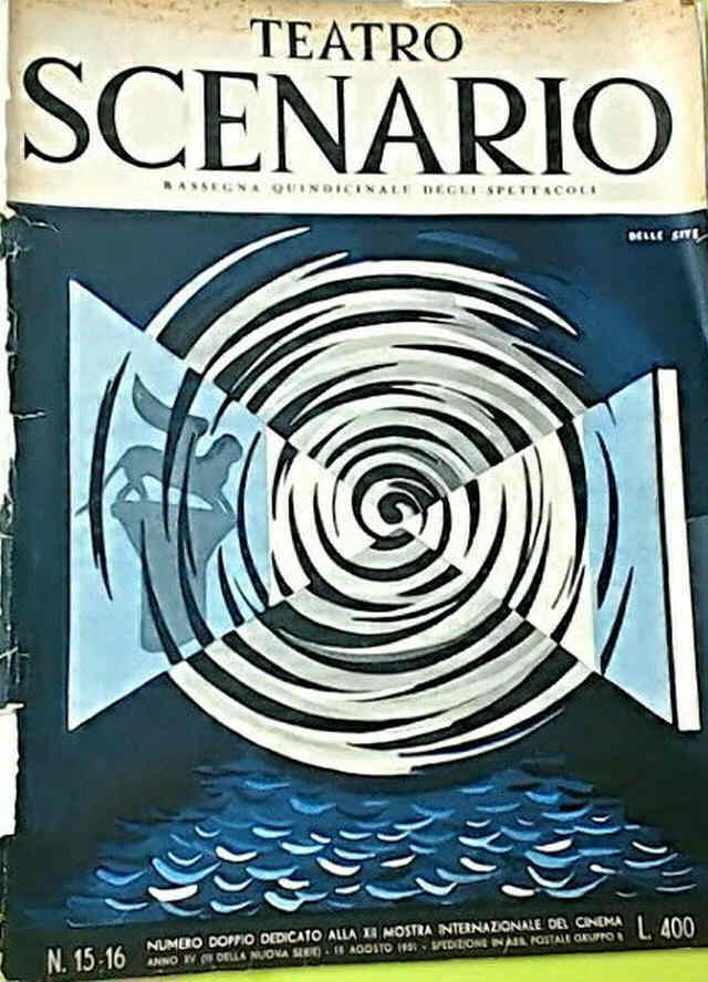 TEATRO SCENARIO magazine side cover Issue 15-6  August 1951