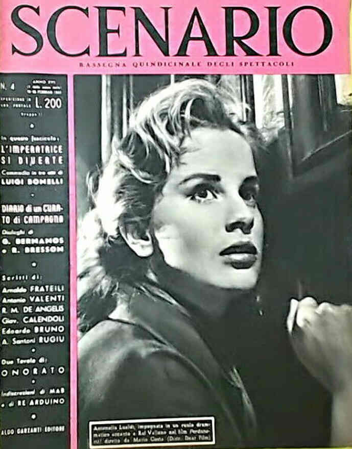 TEATRO SCENARIO magazine side cover Issue 4   1953