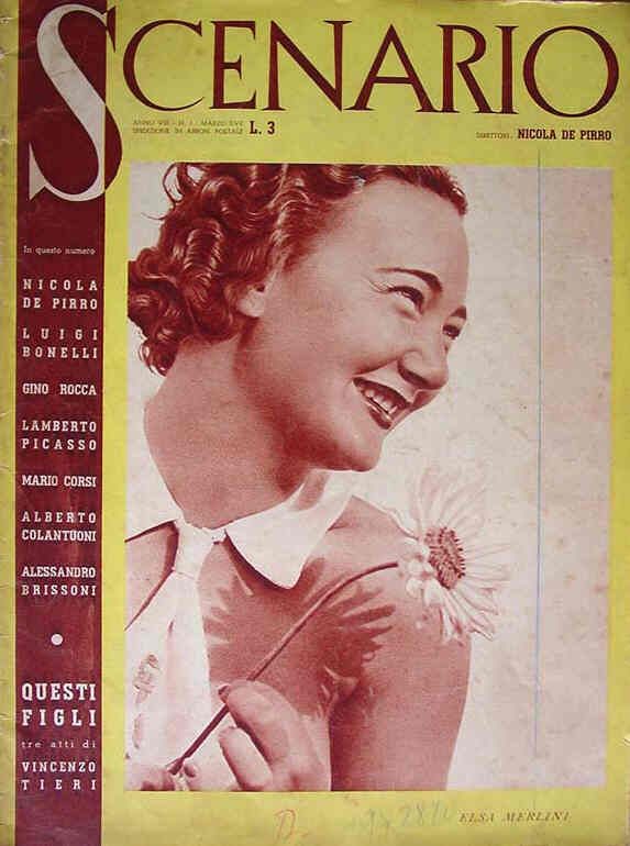 SCENARIO (It) magazine side cover  Vol 8 # 3 March 1939