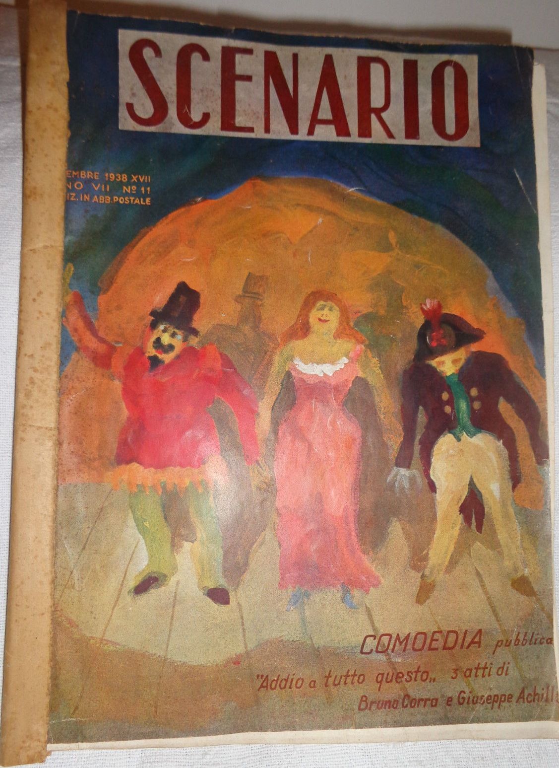 SCENARIO (It) magazine side cover November 1938