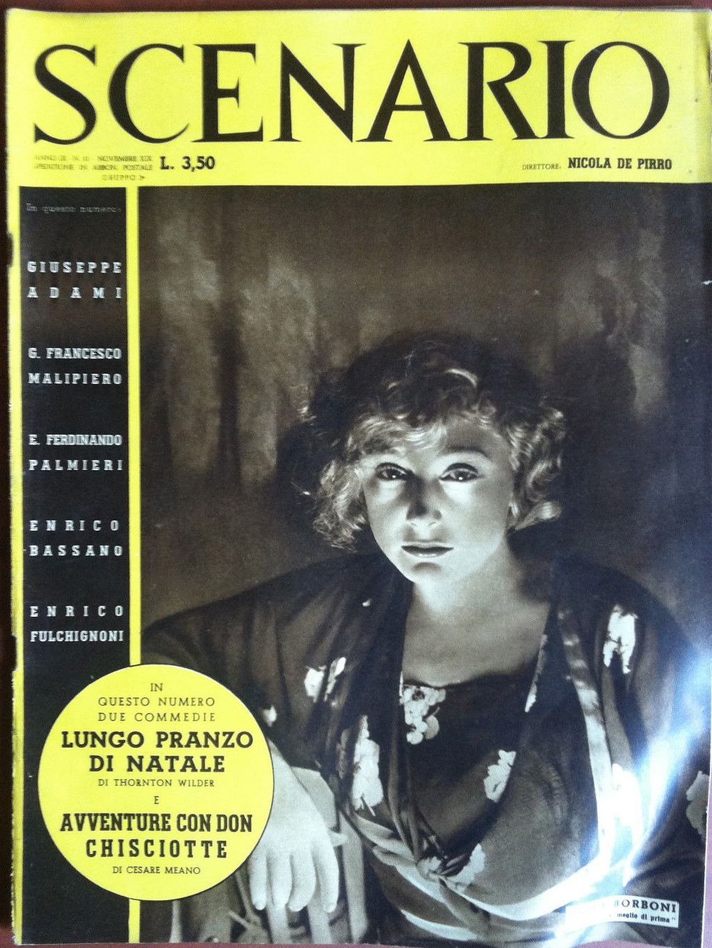 SCENARIO (It) magazine side cover November 1940