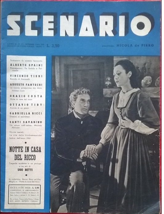 SCENARIO (It) magazine side cover December 1942