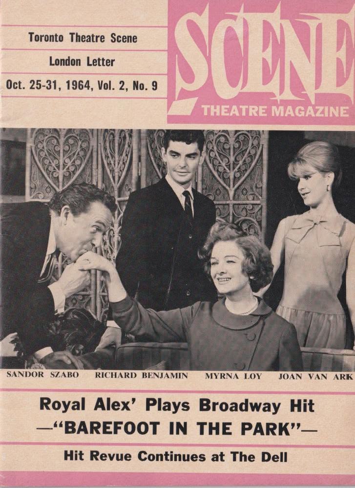 SCENE THEATRE MAGAZINE magazine side cover 25 October 1964