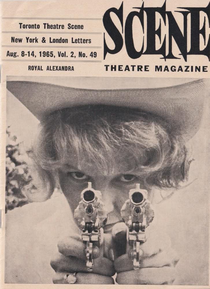 SCENE THEATRE MAGAZINE magazine side cover 8 August 1965