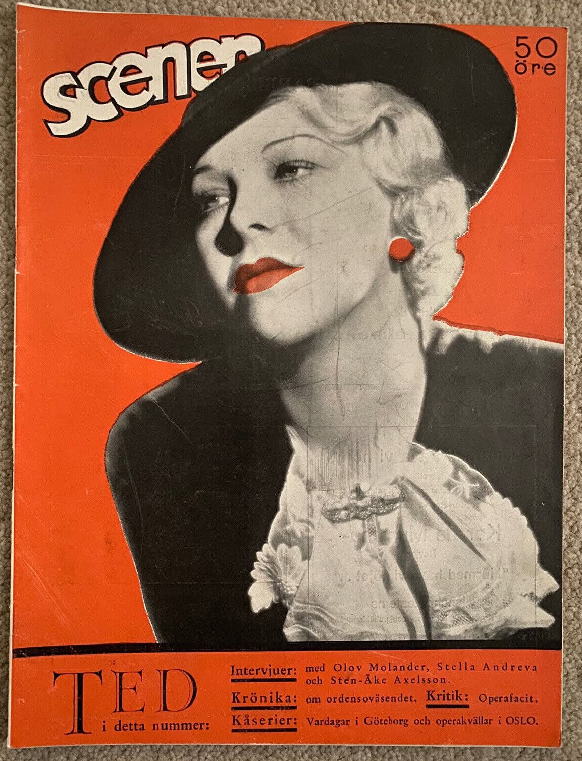 SCENEN magazine side cover Issue 12-13   1935