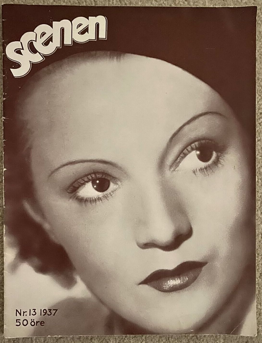 SCENEN magazine side cover Issue 13   1937