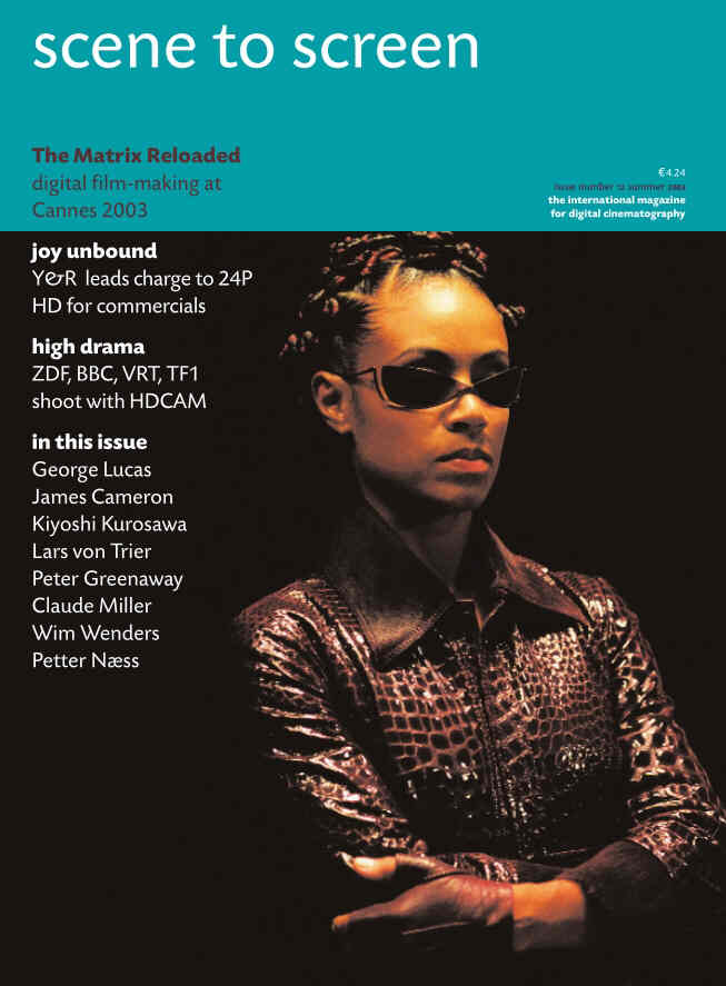 SCENE TO SCREEN magazine side cover Issue 12 Summer 2003