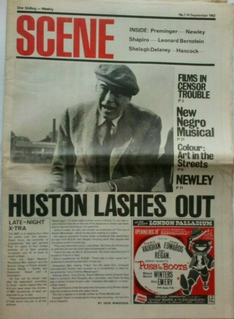 SCENE magazine side cover Issue 1 14 September 1962
