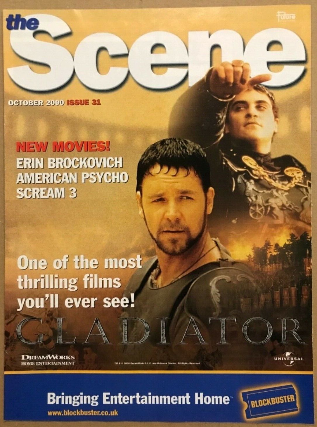 SCENE | THE magazine side cover Issue 31  October 2000