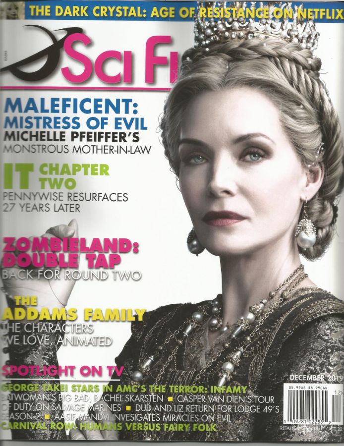 SCI FI magazine side cover  December 2019
