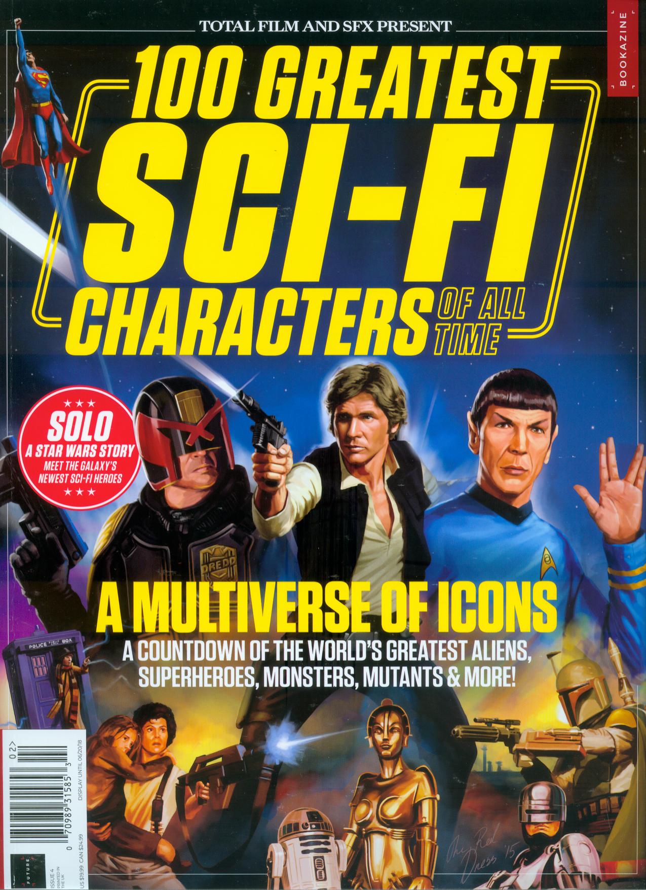 100 GREATEST SCI-FI CHARACTERS magazine side cover  2017