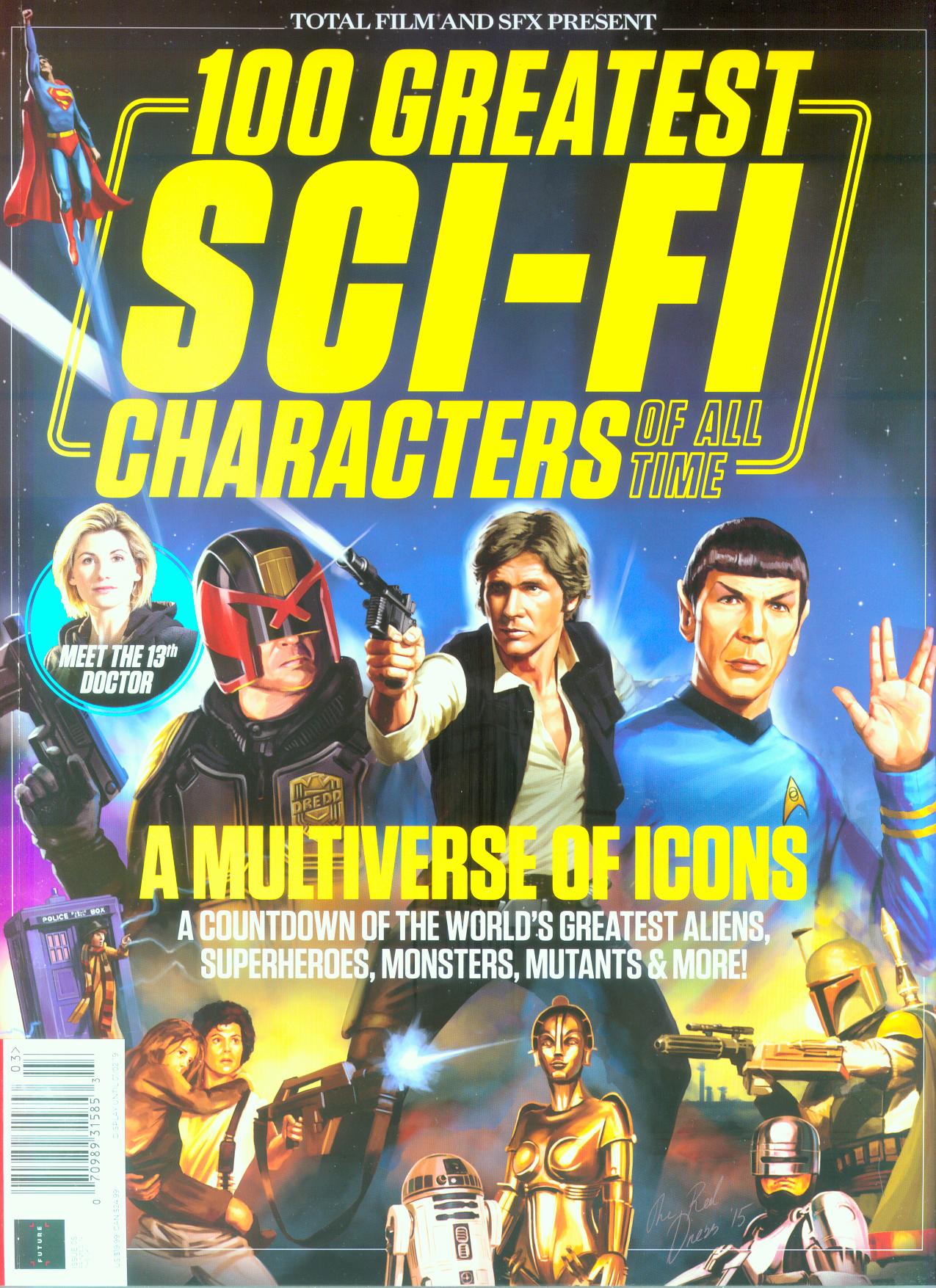 100 GREATEST SCI-FI CHARACTERS magazine side cover  2015