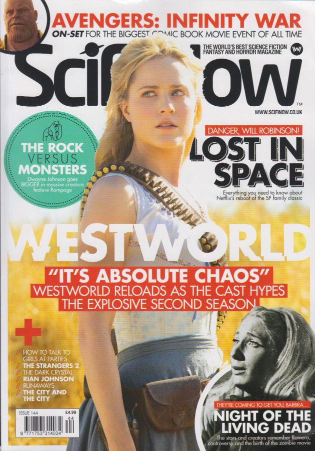 SciFiNow magazine side cover Issue 144  June 2018