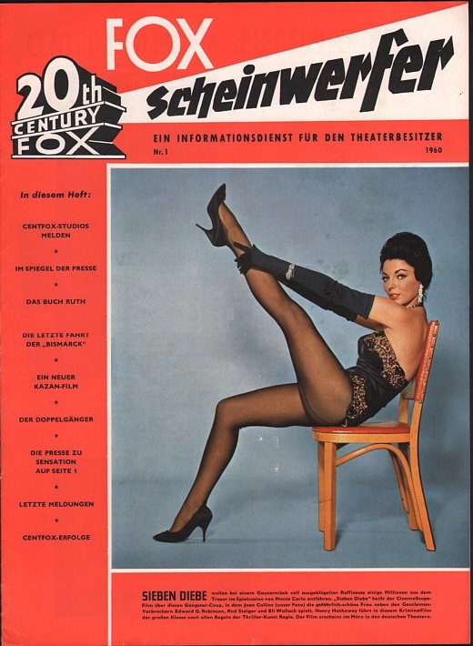 20TH CENTURY FOX SCHEINWERFER magazine side cover Issue 1  1960