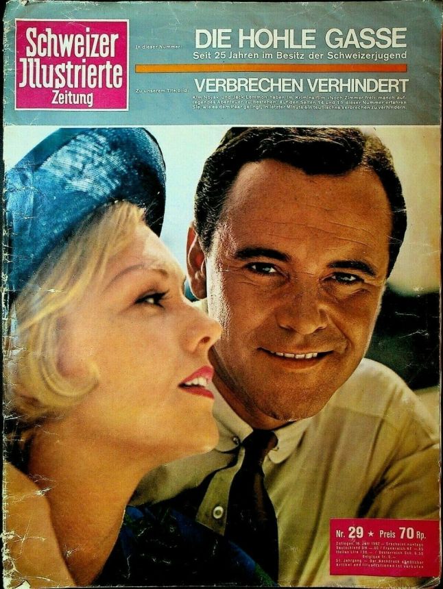 SCHWEIZER ILLUSTRIERTE magazine side cover Issue 29 16 July 1962