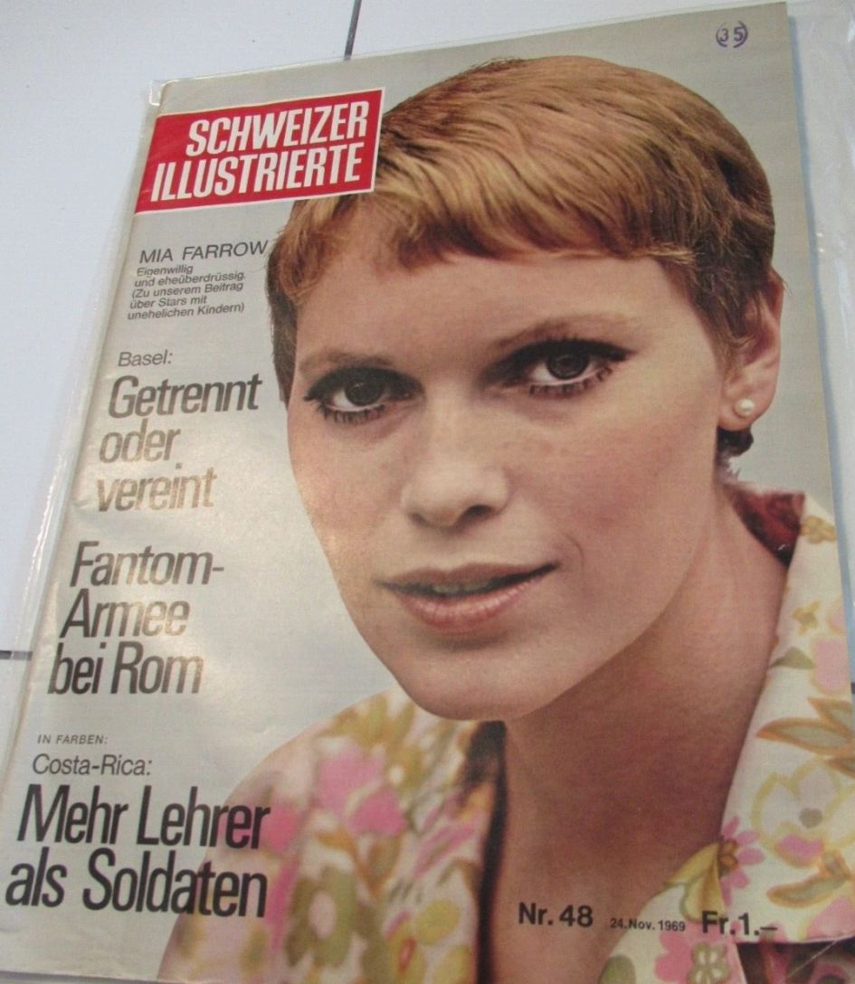 SCHWEIZER ILLUSTRIERTE magazine side cover Issue 48 24 November 1969