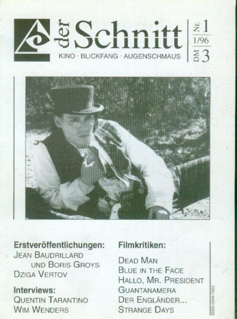 SCHNITT magazine cover Issue 1 January/February/March 1996
