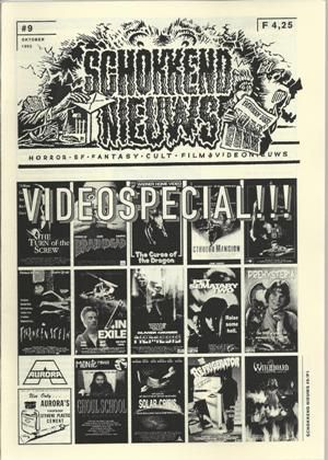 SCHOKKEND NIEUWS magazine side cover Issue 9 October 1993
