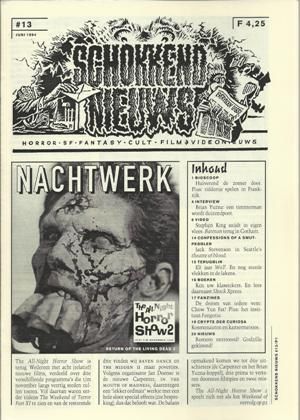 SCHOKKEND NIEUWS magazine side cover Issue 13 June 1994