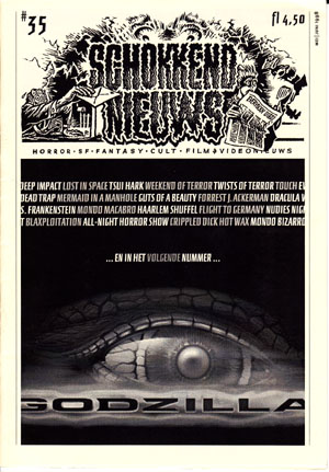 SCHOKKEND NIEUWS magazine side cover Issue 35 May-June 1998