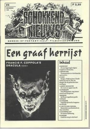 SCHOKKEND NIEUWS magazine side cover Issue 4 December 1992