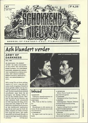 SCHOKKEND NIEUWS magazine side cover Issue 7 June 1993