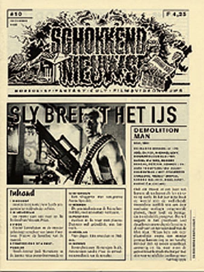 SCHOKKEND NIEUWS magazine side cover Issue 10 December 1993
