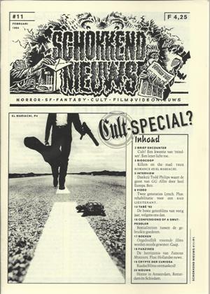 SCHOKKEND NIEUWS magazine side cover Issue 11 February 1994