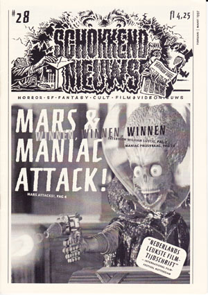 SCHOKKEND NIEUWS magazine side cover Issue 28 February/March 1997