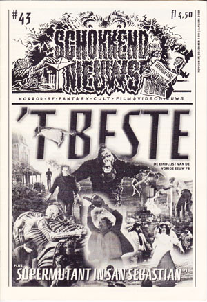 SCHOKKEND NIEUWS magazine side cover Issue 43 November 1999