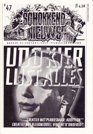 SCHOKKEND NIEUWS magazine side cover Issue 47 September/October 2000