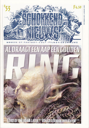 SCHOKKEND NIEUWS magazine side cover Issue 53 December 2001