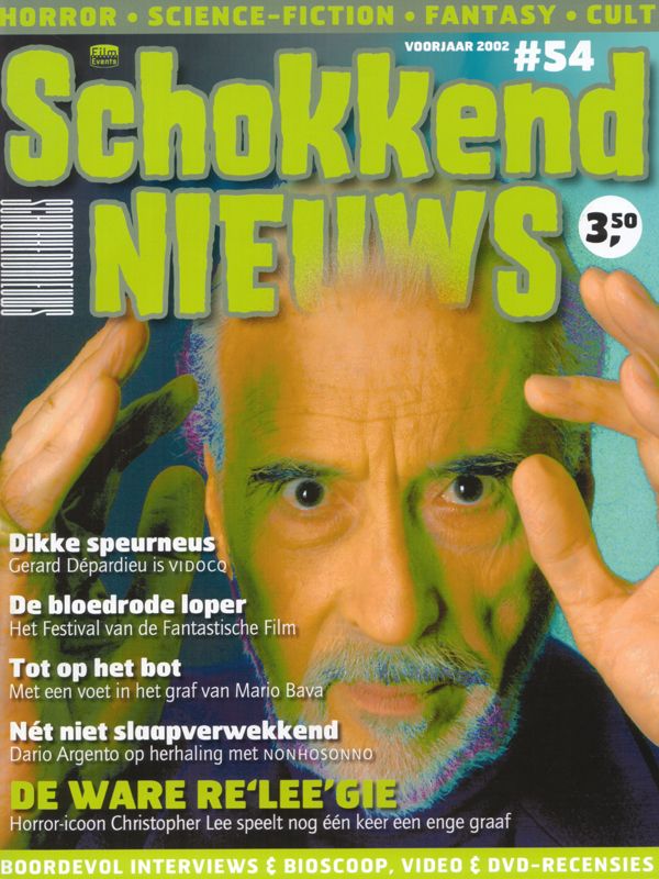 SCHOKKEND NIEUWS magazine side cover Issue 54 Spring 2002