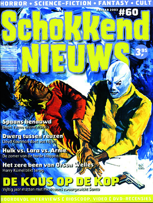 SCHOKKEND NIEUWS magazine side cover Issue 60  2003