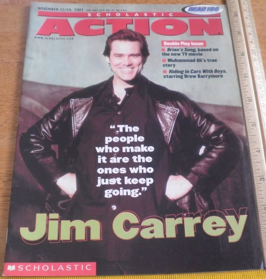 SCHOLASTIC ACTION magazine side cover 12 November 2001