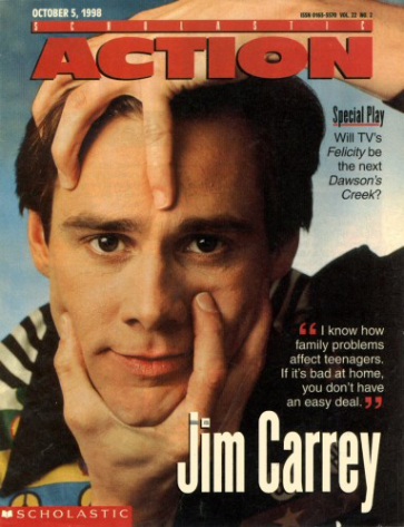 SCHOLASTIC ACTION magazine side cover  Vol 32 No  2  October 1998
